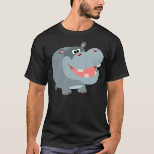 T-shirt Hippo avec un joli dessin souriant