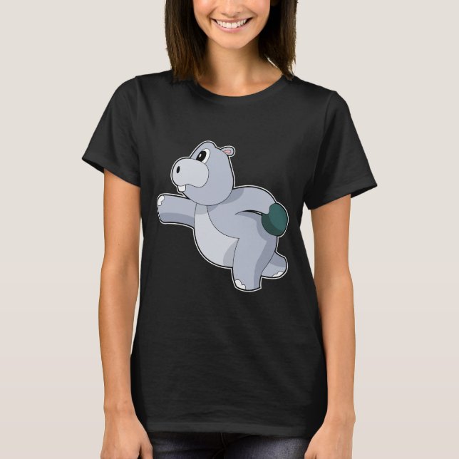 T-shirt Hippo Bowling ball (Devant)