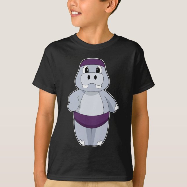 T-shirt Hippo casquette de natation (Devant)