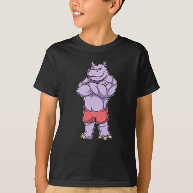 T-shirt Hippo comme Bodybuilder extrême (Devant)