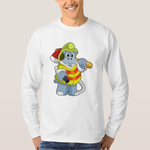 T-shirt Hippo comme pompier avec l'alcool
