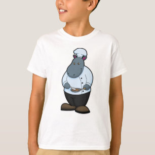 T-shirt Hippo cuisiner avec la Pan