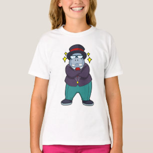 T-shirt Hippo en forme de groom avec Suit.PNG