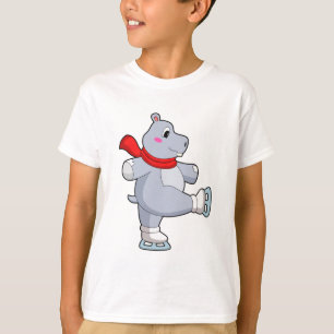 T-shirt Hippo Patinage sur glace Patins sur glace