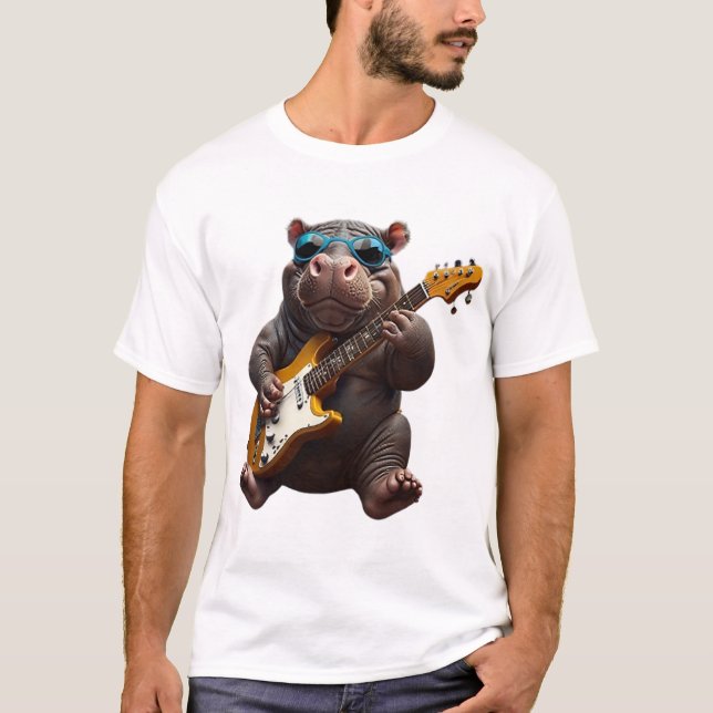 T-shirt Hippo Rockstar (Devant)