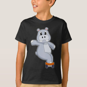 T-shirt Hippo Skateboard Sports