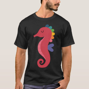 T-shirt Hippocampe Arc-en-ciel