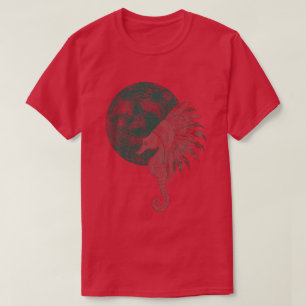 T-shirt hippocampe au bord de la lune