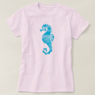T-shirt Hippocampe avec des vagues d'aqua