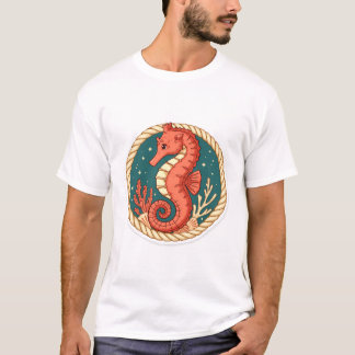 T-shirt Hippocampe dans le conte de marin