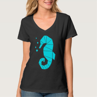T-shirt Hippocampe Polygone Animal Marin Poisson Hippocamp