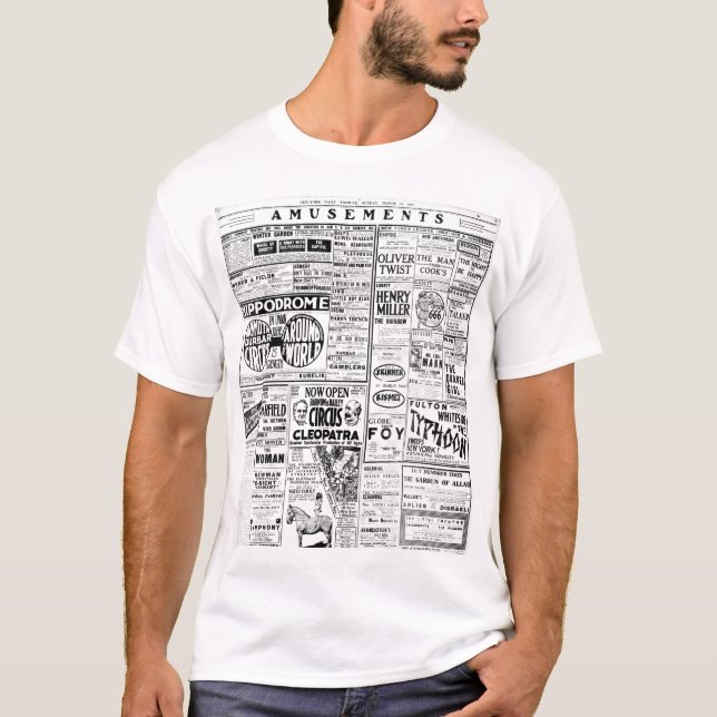 T-shirt HIPPODROME de Barnum Bailey Eddie Foy d'AMUSEMENTS (Devant)