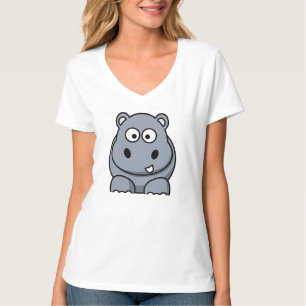 T-shirt Hippopotame de bande dessinée