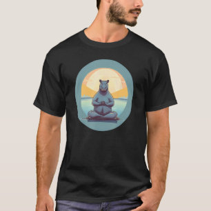 T-shirt Hippopotame faisant du yoga Femmes Hippopotame mig