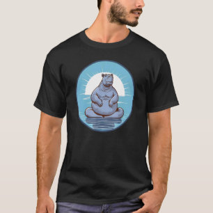 T-shirt Hippopotame faisant du yoga Femmes Hippopotame mig