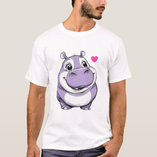 T-shirt Hippopotame Heureux