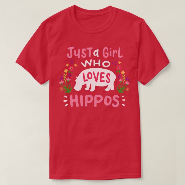 T-shirt Hippopotame Hippopotame Hippo Lover 2 (Design devant)
