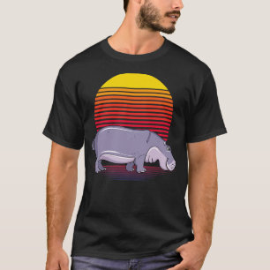 T-shirt Hippopotame Rétro