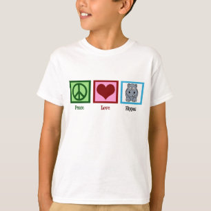 T-shirt Hippopotames d'amour de paix