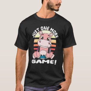 T-shirt Hippopotamus Gamer Casque Jeu Hippo Juste Un M