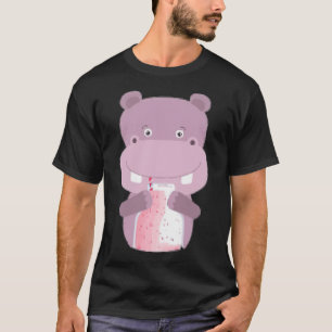 T-shirt Hippopotamus Poche cheval animal cavalier