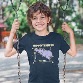 T-shirt Hippotenuse Lindo Hipopotamo Matematico Para Niños