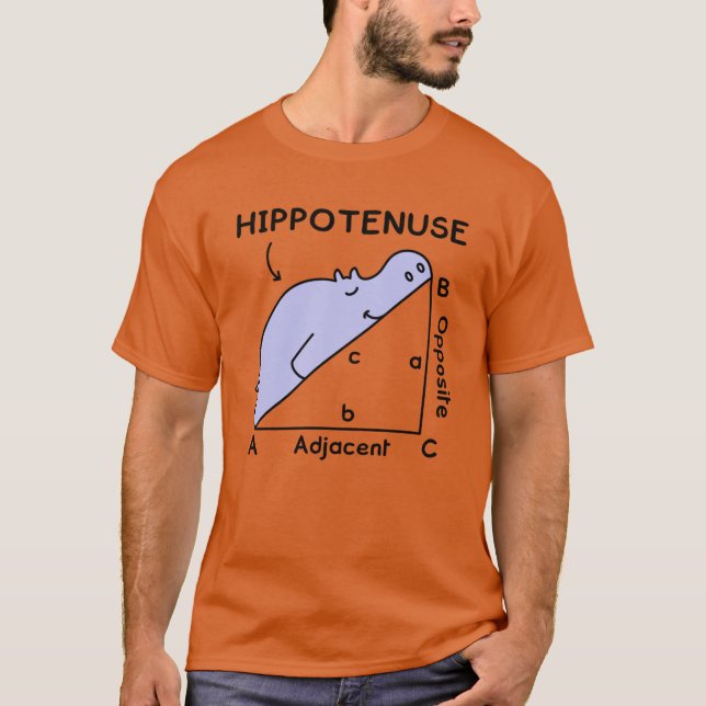 T-shirt Hippotenuse retro (Devant)
