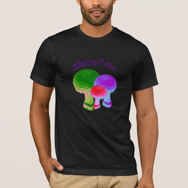 T-shirt Hippy Life Neon Champhrooms (Devant)