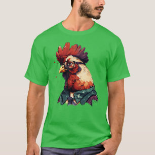 T-shirt Hipster de poulet 3