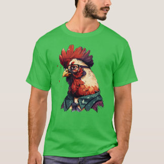 T-shirt Hipster de poulet 3