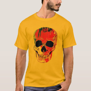 T-shirt Hipster Éffrayant crâne sanglant Chemise Halloween