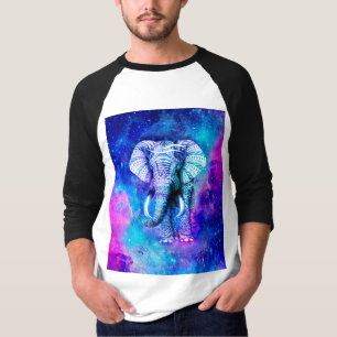 T-shirt Hipster Elephant Nebula Space
