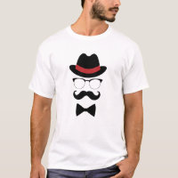 T-shirt Hipster Gentleman Elements