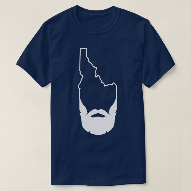 T-shirt Hipster Idaho Beard Boise Idaho Famous Potato (Design devant)