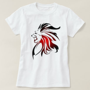 T-shirt 🦁 Hipster Lion - Tee Poster de animal Vin