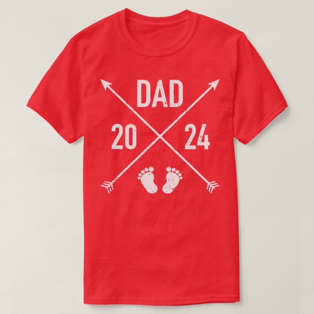 T-shirt Hipster Papa 2024 (Design devant)
