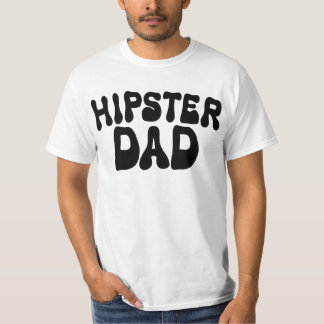 T-shirt Hipster papa drôle typo vintage