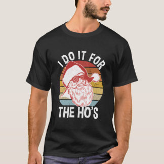 T-shirt Hipster Père Noël Je Le Fais Pour Le Ho'S