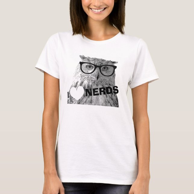 T-shirt Hipster pour femmes | J'aime les nerfs (Devant)