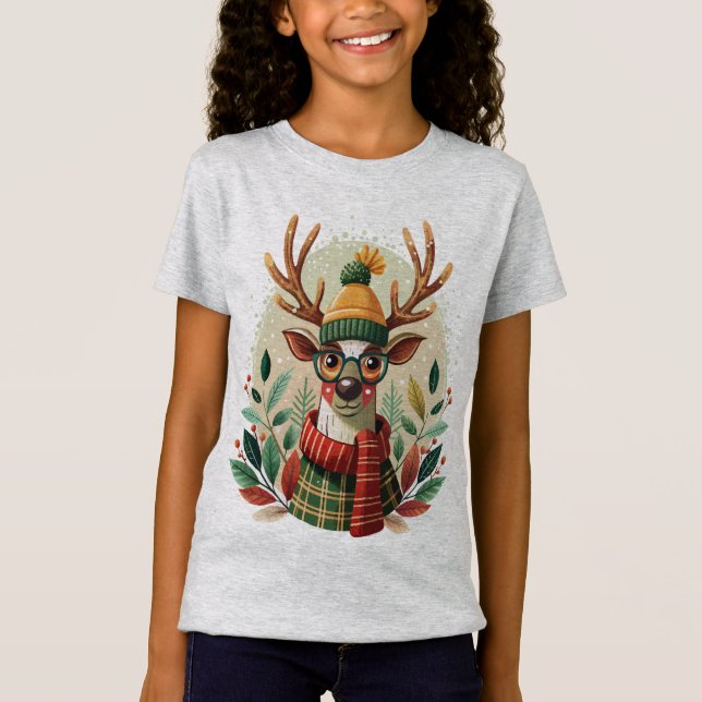 T-Shirt Hipster Reindeer (Devant)