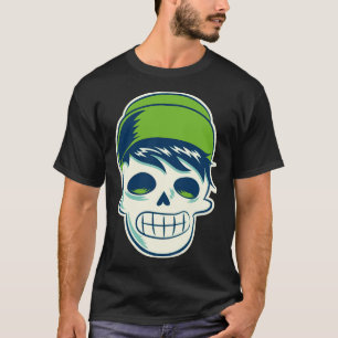 T-shirt Hipster Skeleton avec Beanie