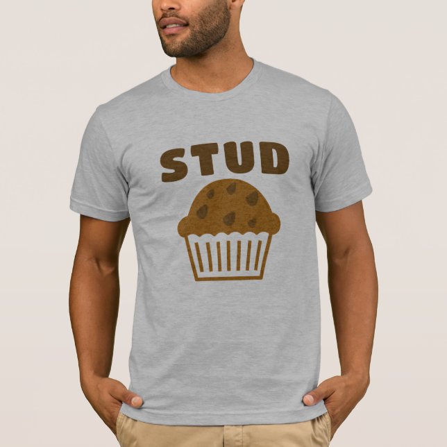 T-shirt Hipster Stud Muffin Cupcake Muffin Graphisme drôle (Devant)