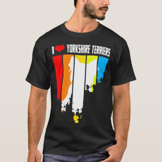 T-shirt Hipster Yorkshire Terrier Design