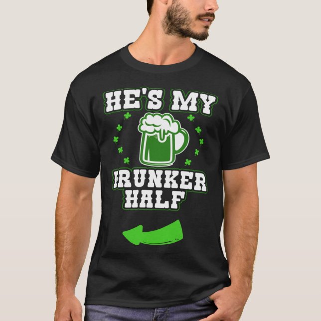 T-shirt His and Hers Matching Irish Drinking Outfit St Pat (Devant)