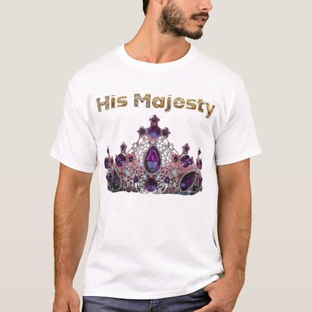 T-shirt His Majesty – Royal Purple Crown Design (Devant)