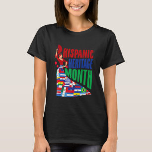 T-shirt Hispanique Mois du patrimoine Danser Femme Amériqu