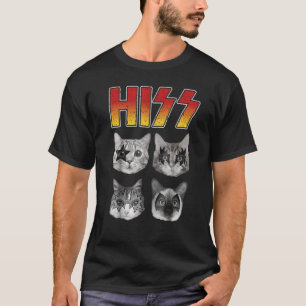T-shirt HISS Chat Chats Kittens Rock Musique Chat Hiss