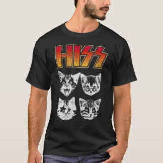 T-shirt HISS Chat Funny Chats Kittens Rock Amoureux des ch