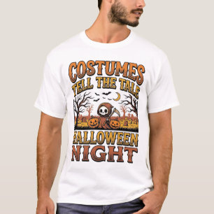 T-shirt Histoire de costume d'Halloween Typographie de cim