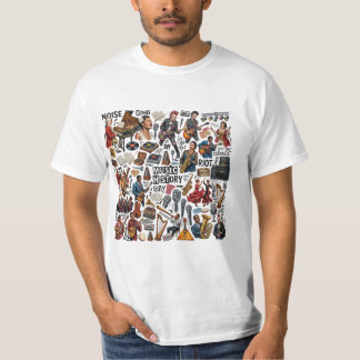 T-shirt Histoire de la musique et collage de genres artist